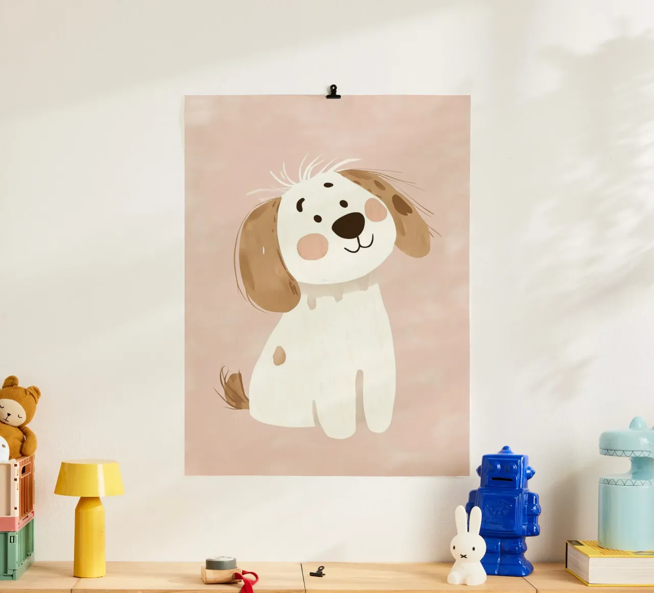 Stampa di un cucciolo carino, arte da parete per la cameretta, decorazione per la stanza dei giochi carta hahnemühle da Little Lola