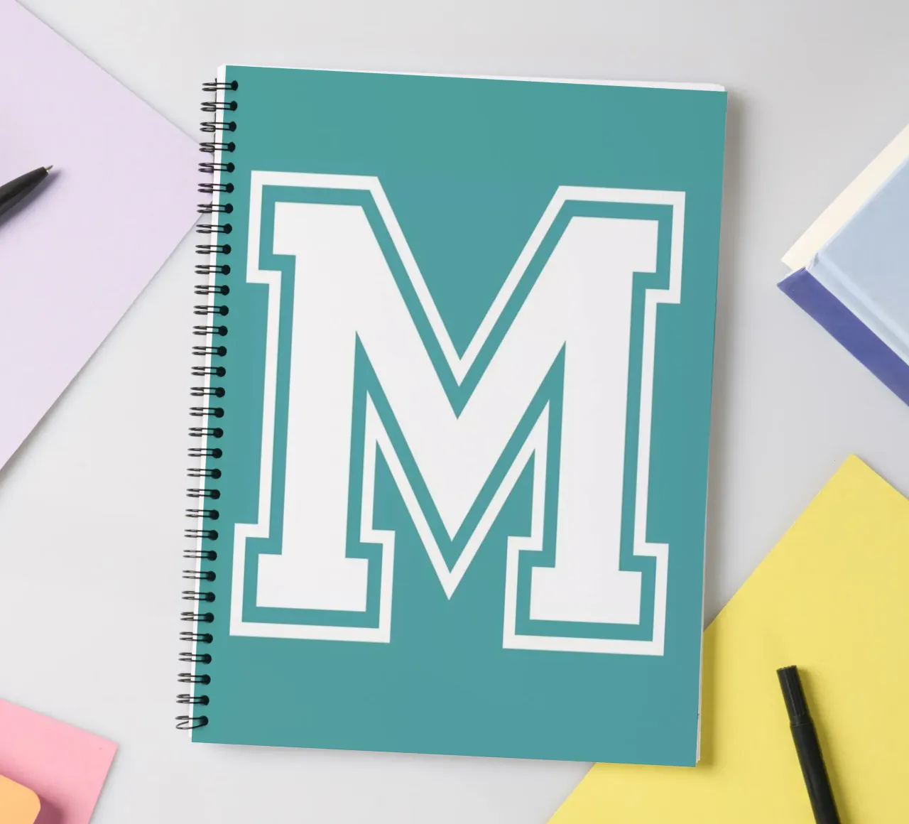 M spiral notebook by Studio One
