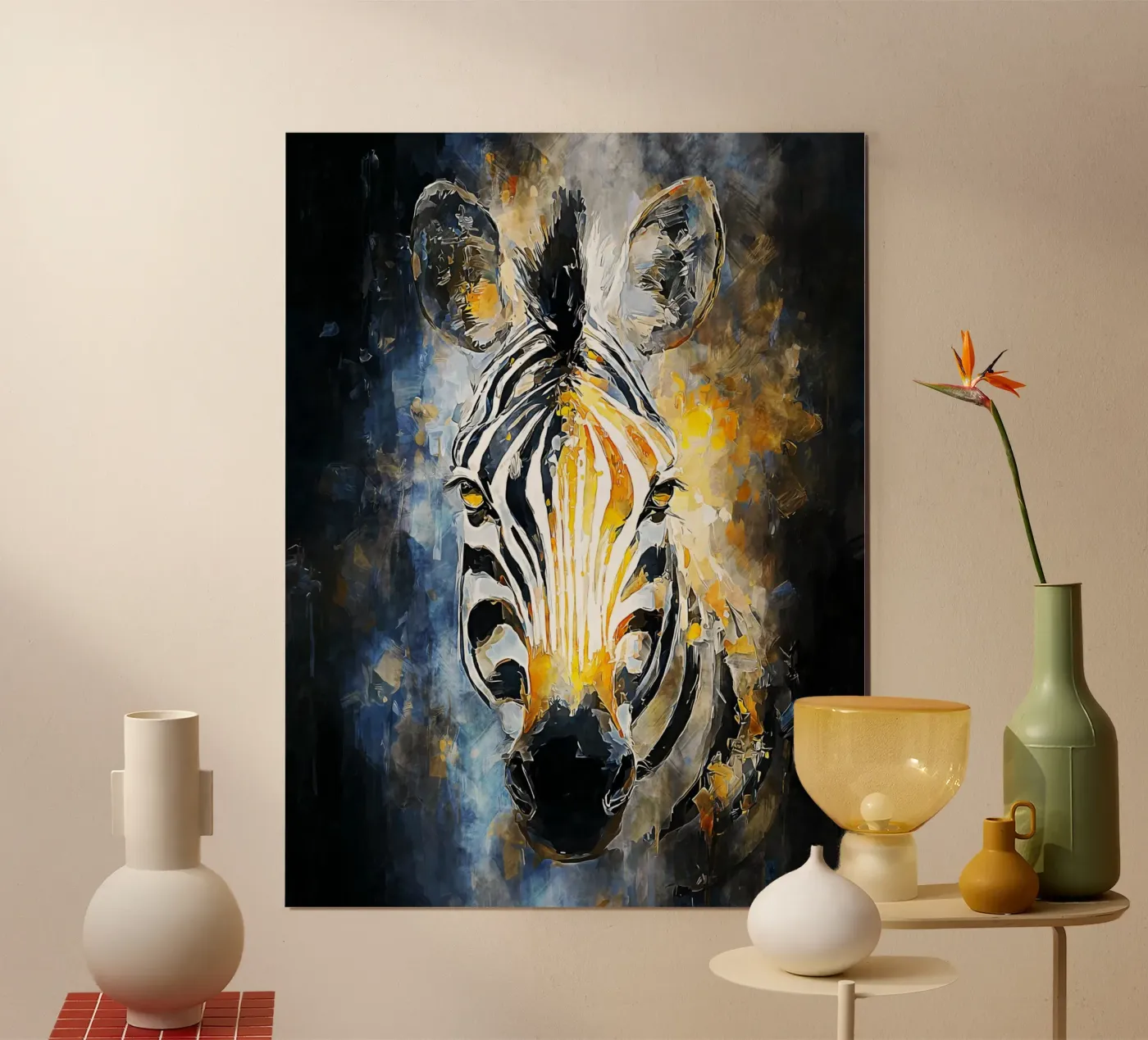 Zebra Modern Art poster by Mateo