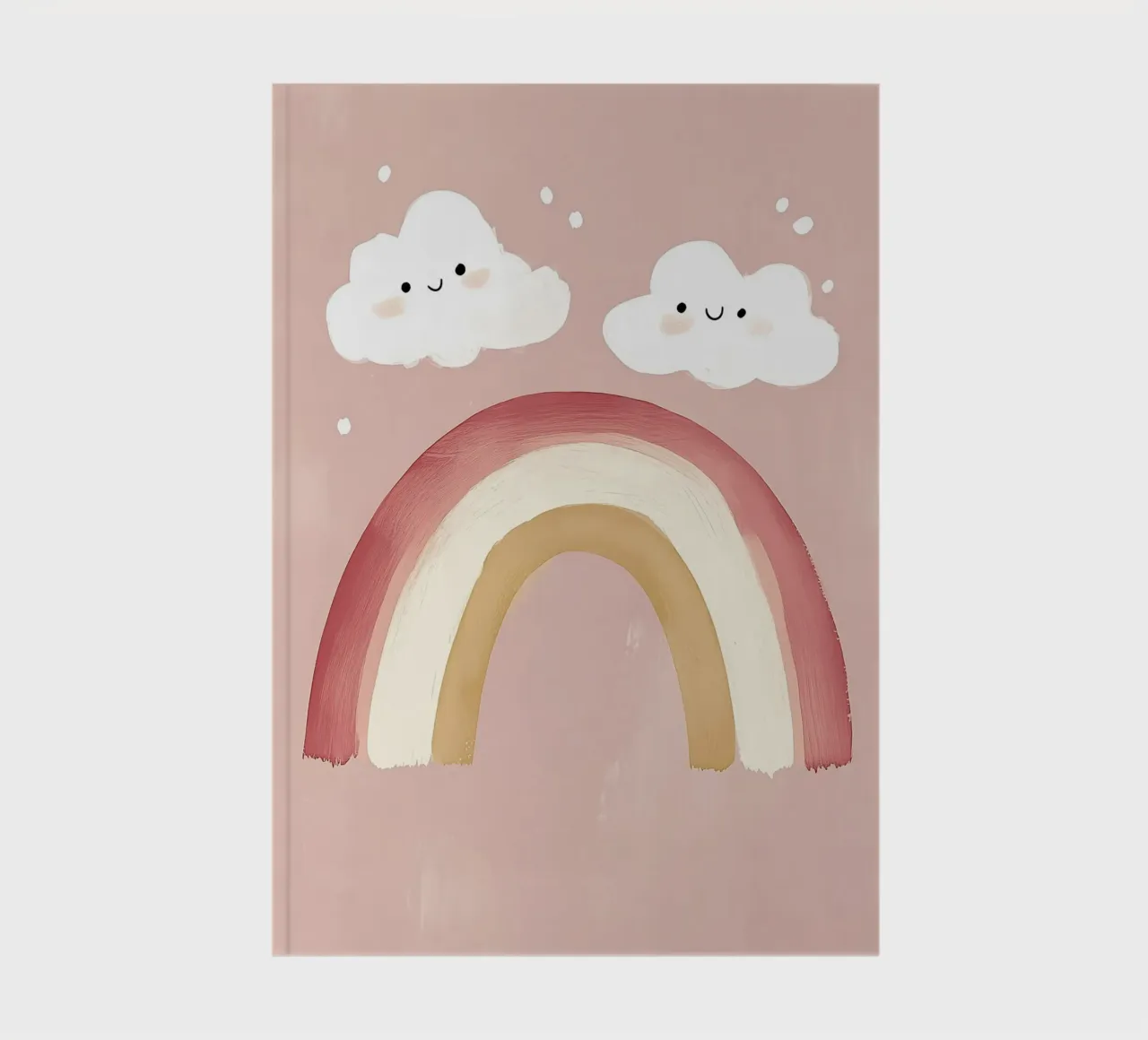 Cute Rainbow print, Nursery Wall Art, Playroom Print notebook by Little Lola