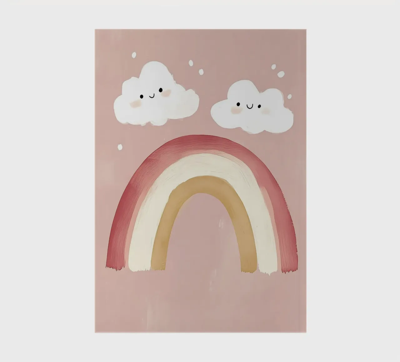 Cute Rainbow print, Nursery Wall Art, Playroom Print notebook by Little Lola