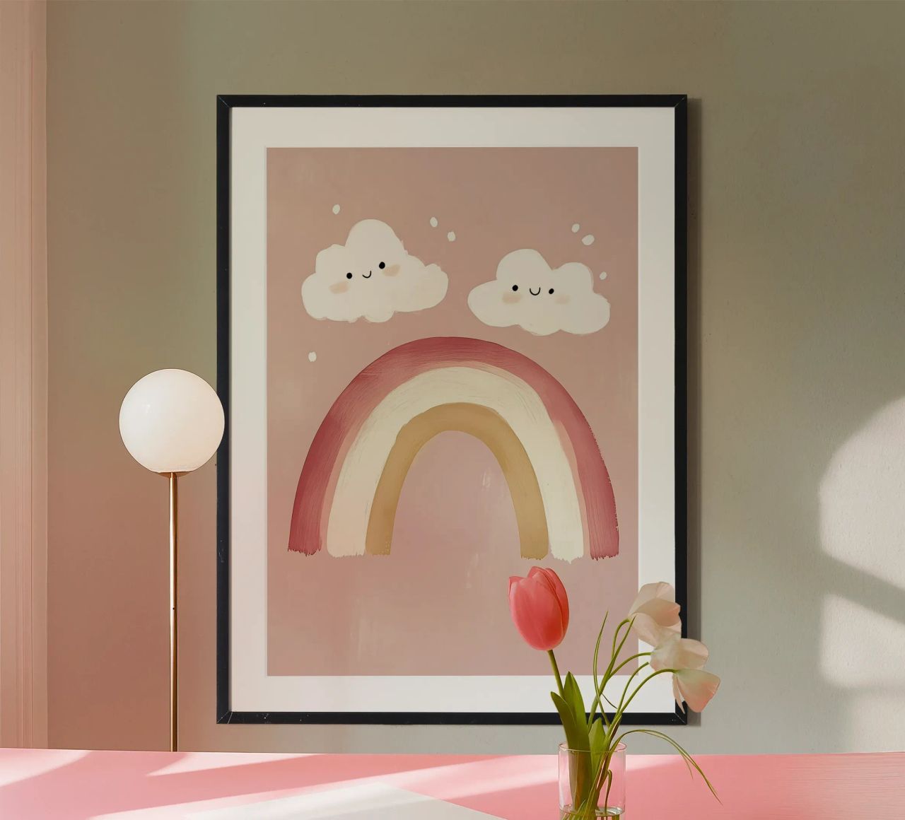 Niedlicher Regenbogen Druck, Kinderzimmer Wandkunst, Spielzimmer Druck Poster von Little Lola