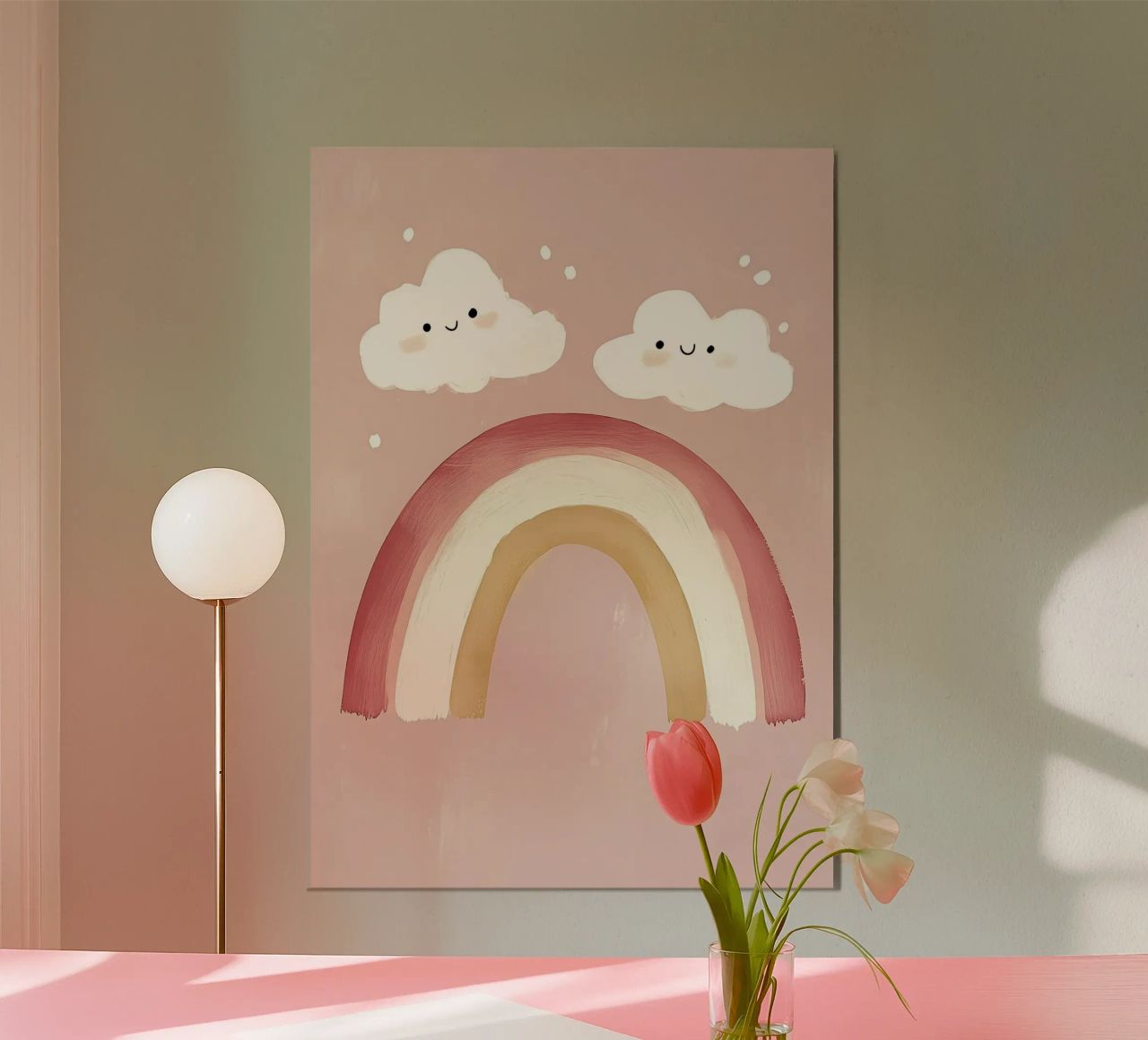 Niedlicher Regenbogen Druck, Kinderzimmer Wandkunst, Spielzimmer Druck Poster von Little Lola