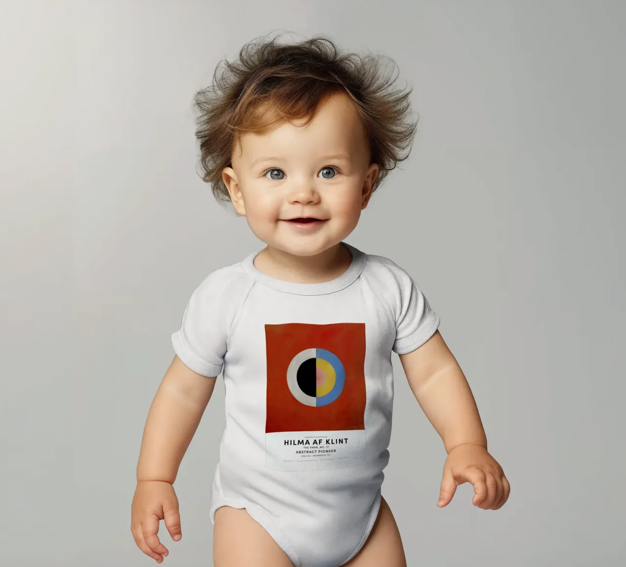 Hilma af Klint - The Swan, No. 17 body neonato maniche corte da Vintage by JUNIQE