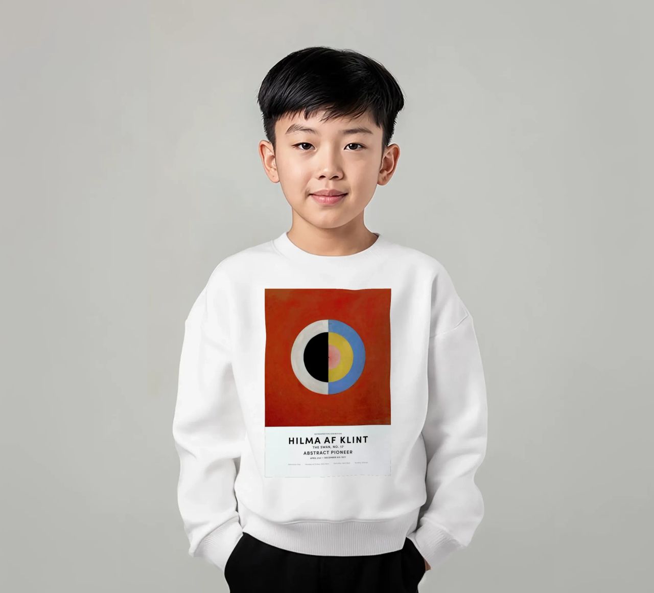 Hilma af Klint - The Swan, No. 17 felpa bambino da Vintage by JUNIQE