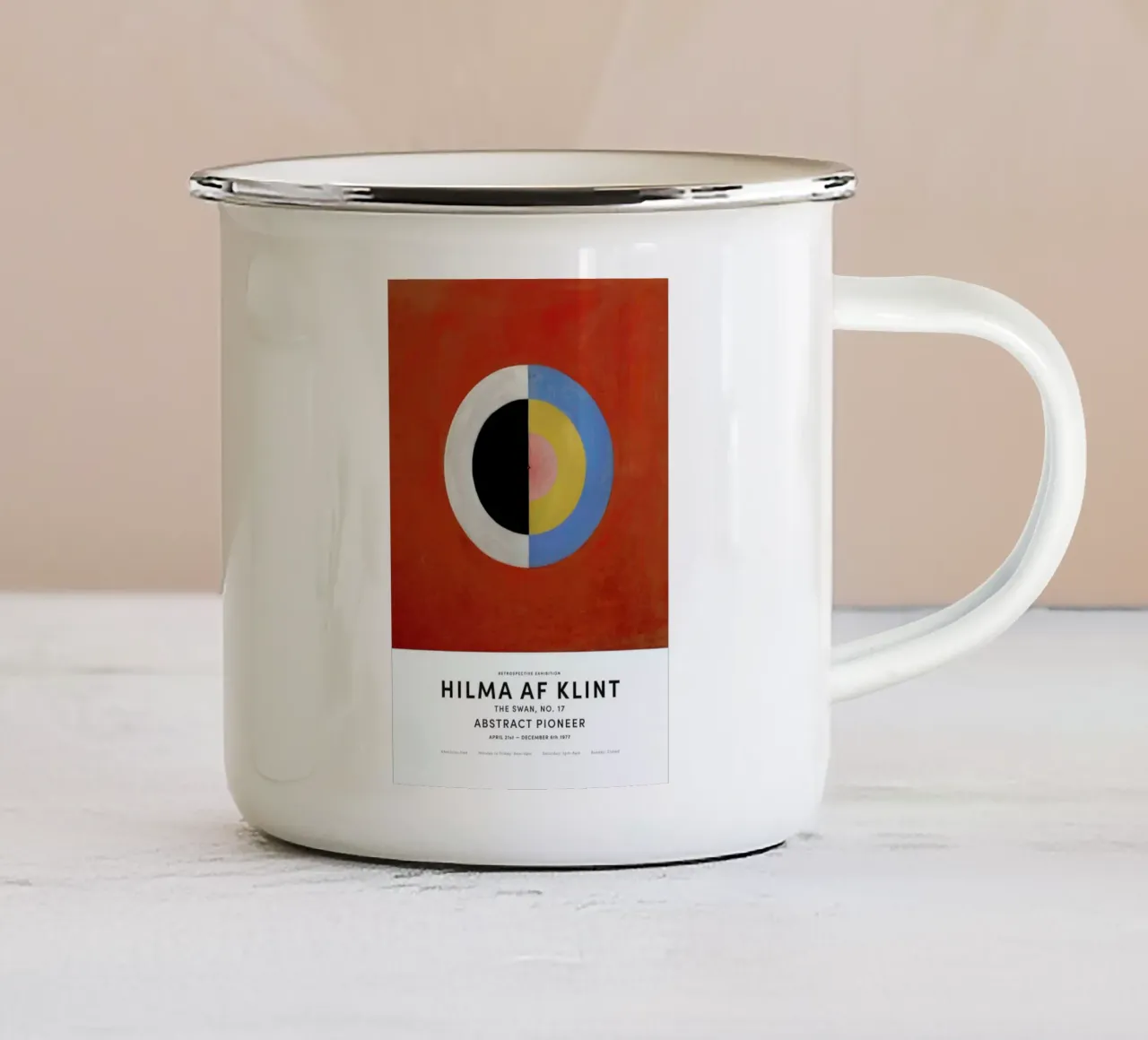 Hilma af Klint - The Swan, No. 17 Emaille Tasse von Vintage by JUNIQE
