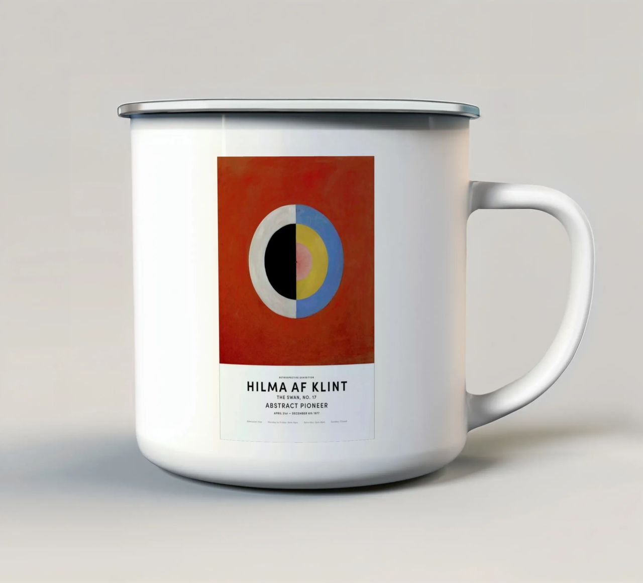 Hilma af Klint - The Swan, No. 17 tazza in smalto da Vintage by JUNIQE