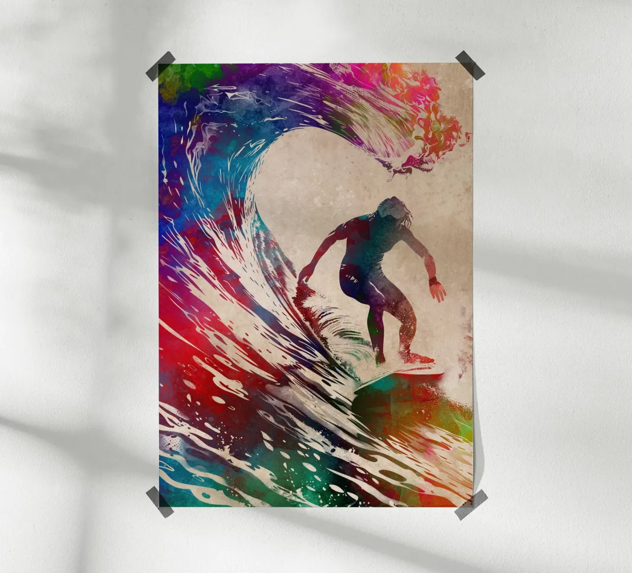 Arte sportiva del surfista poster da SPORT