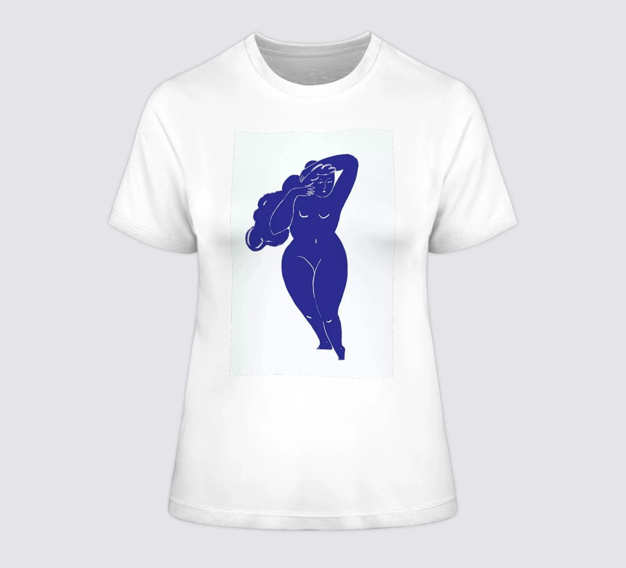 Tame the Mane Blue women's fitted t-shirt by Graphite