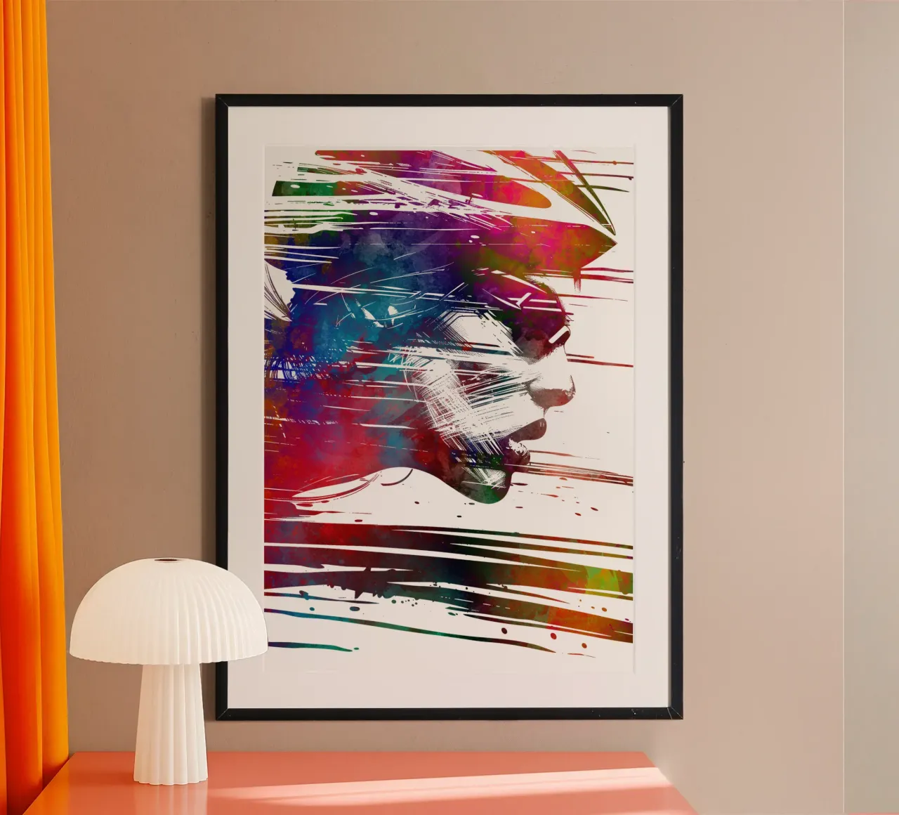 Biker sport art bianco poster da SPORT