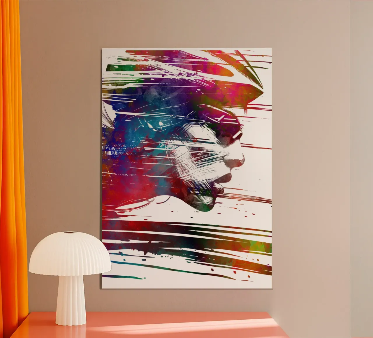 Biker sport art bianco poster da SPORT