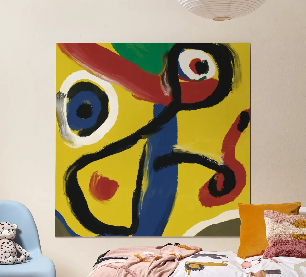 Peinture à l'huile abstraite jaune hahnemühle de Little Dean
