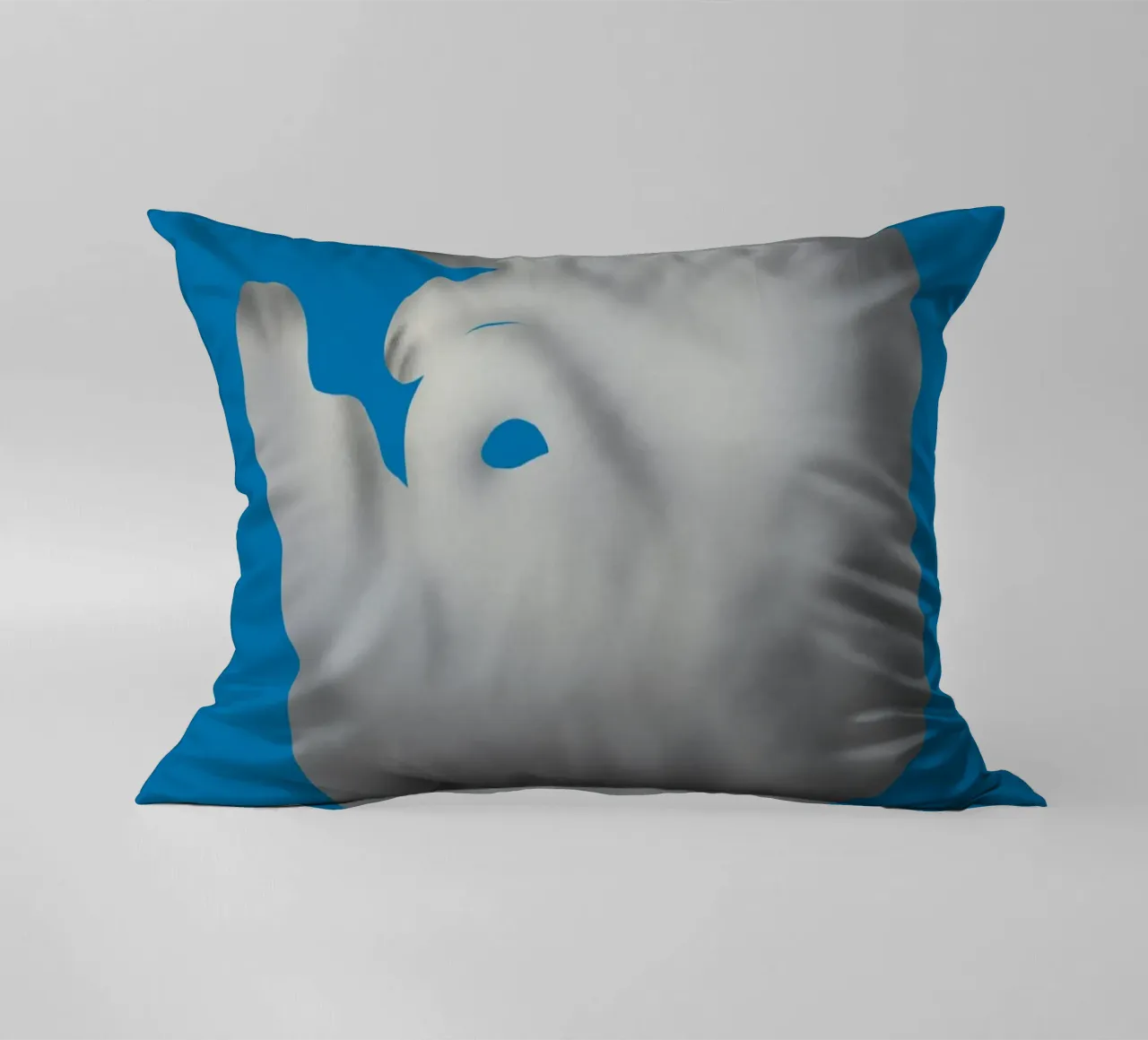 Ritratto di gatto in argento cuscino da Little Dean