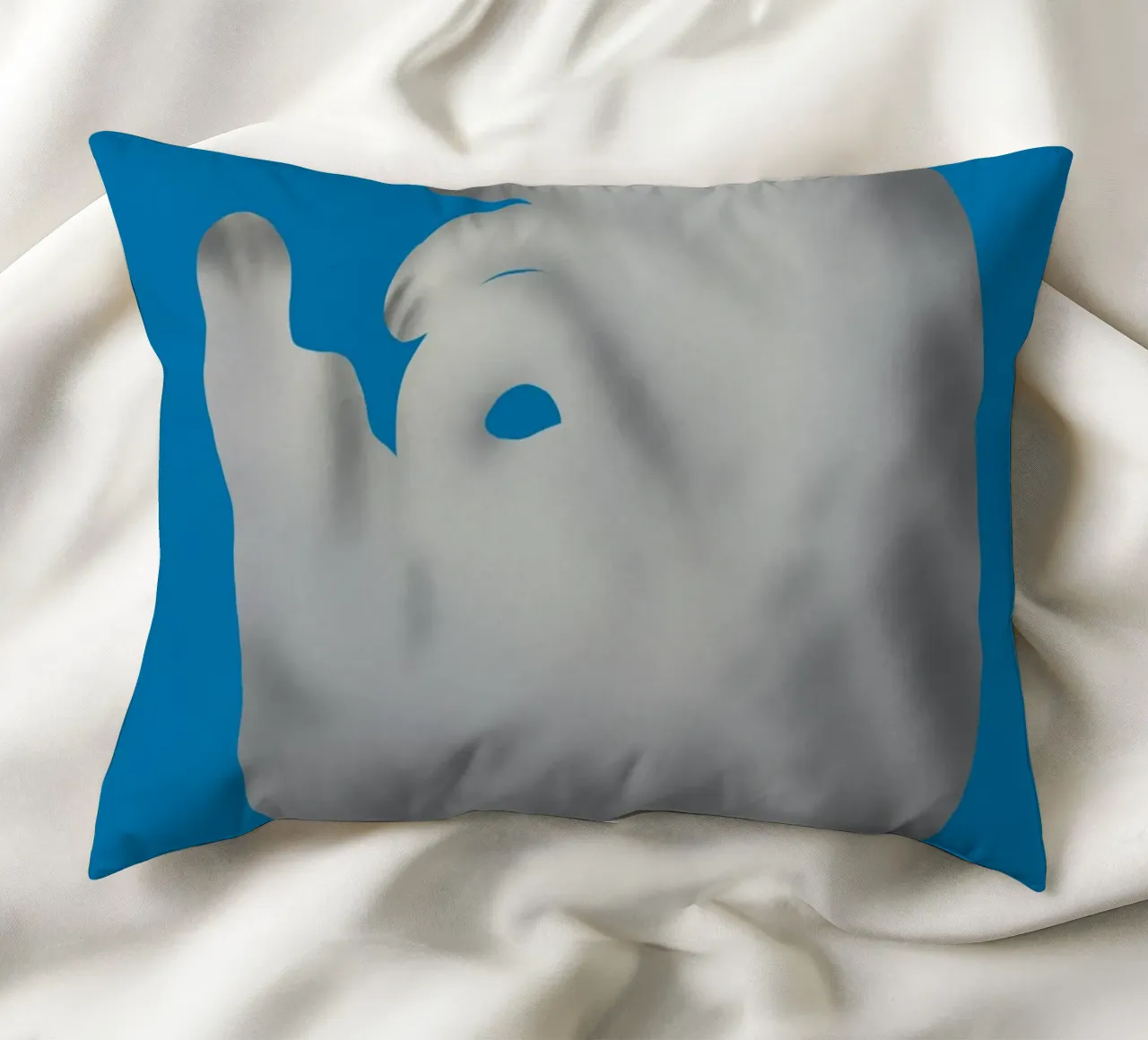 Ritratto di gatto in argento cuscino da Little Dean