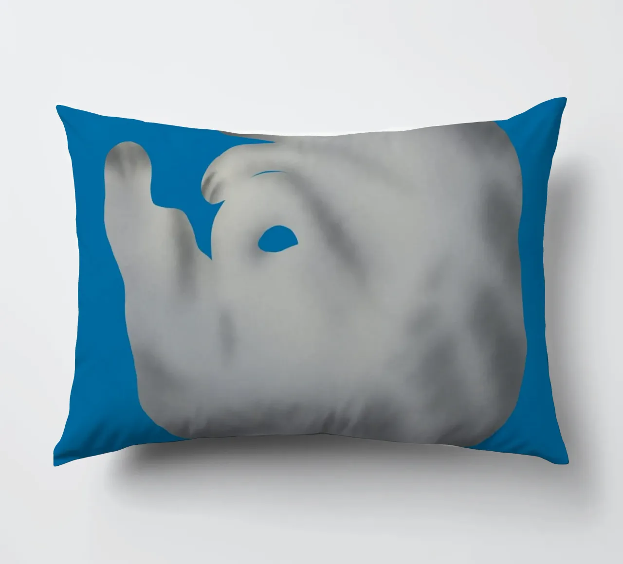 Ritratto di gatto in argento cuscino da Little Dean