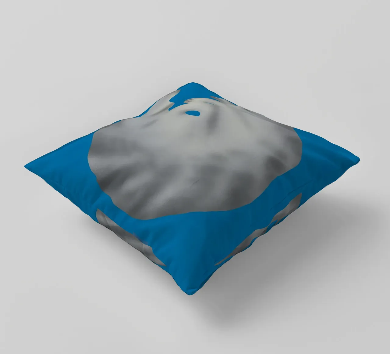 Ritratto di gatto in argento cuscino da Little Dean