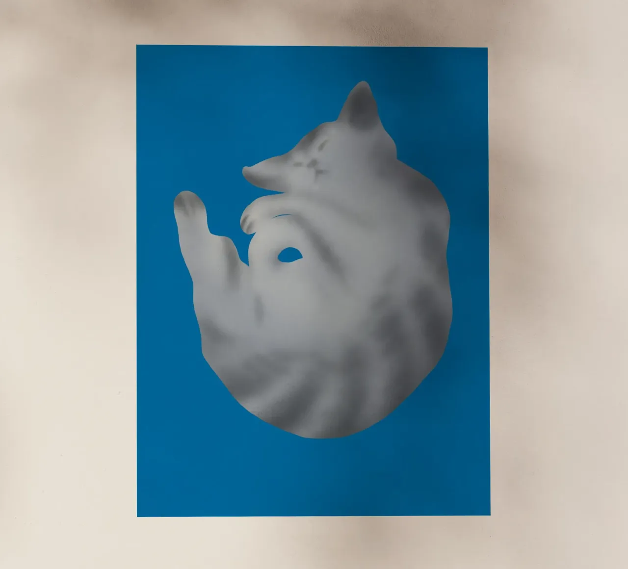 Ritratto di gatto in argento pellicola backlit da Little Dean