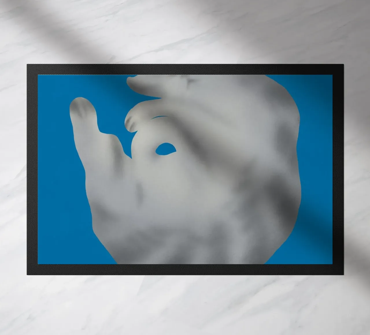 Ritratto di gatto in argento zerbino da Little Dean