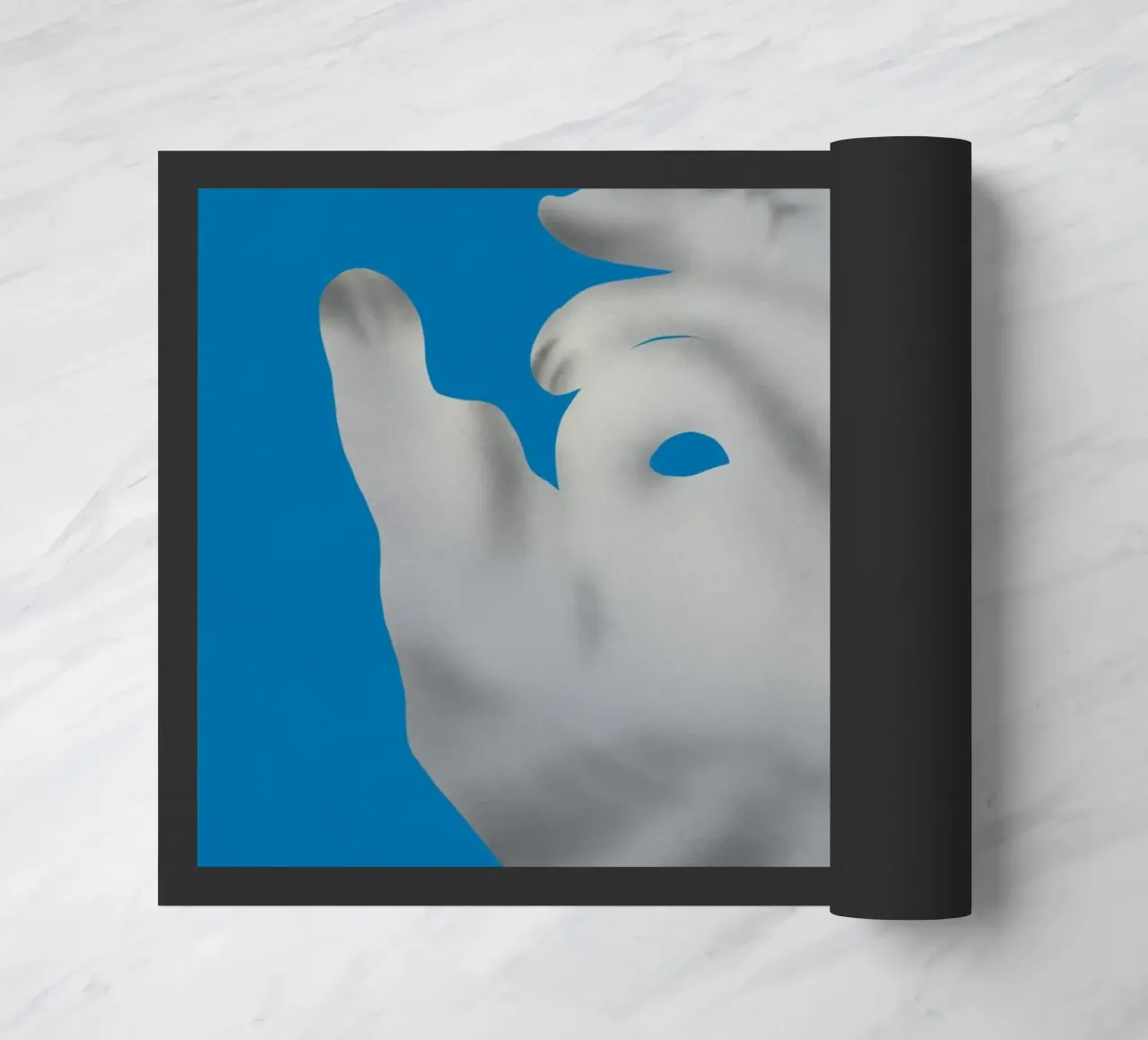 Ritratto di gatto in argento zerbino da Little Dean