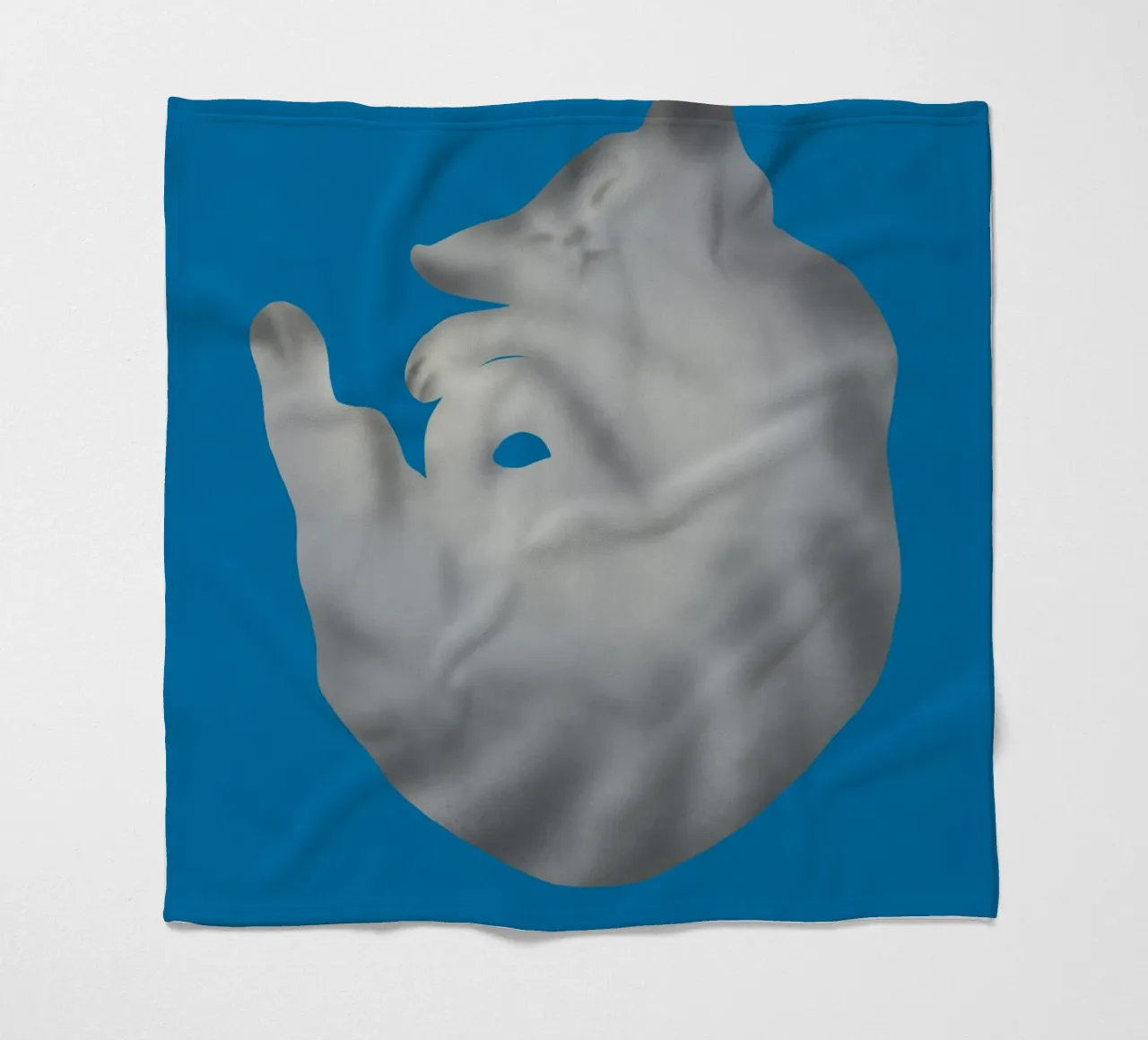 Ritratto di gatto in argento coperta in pile da Little Dean