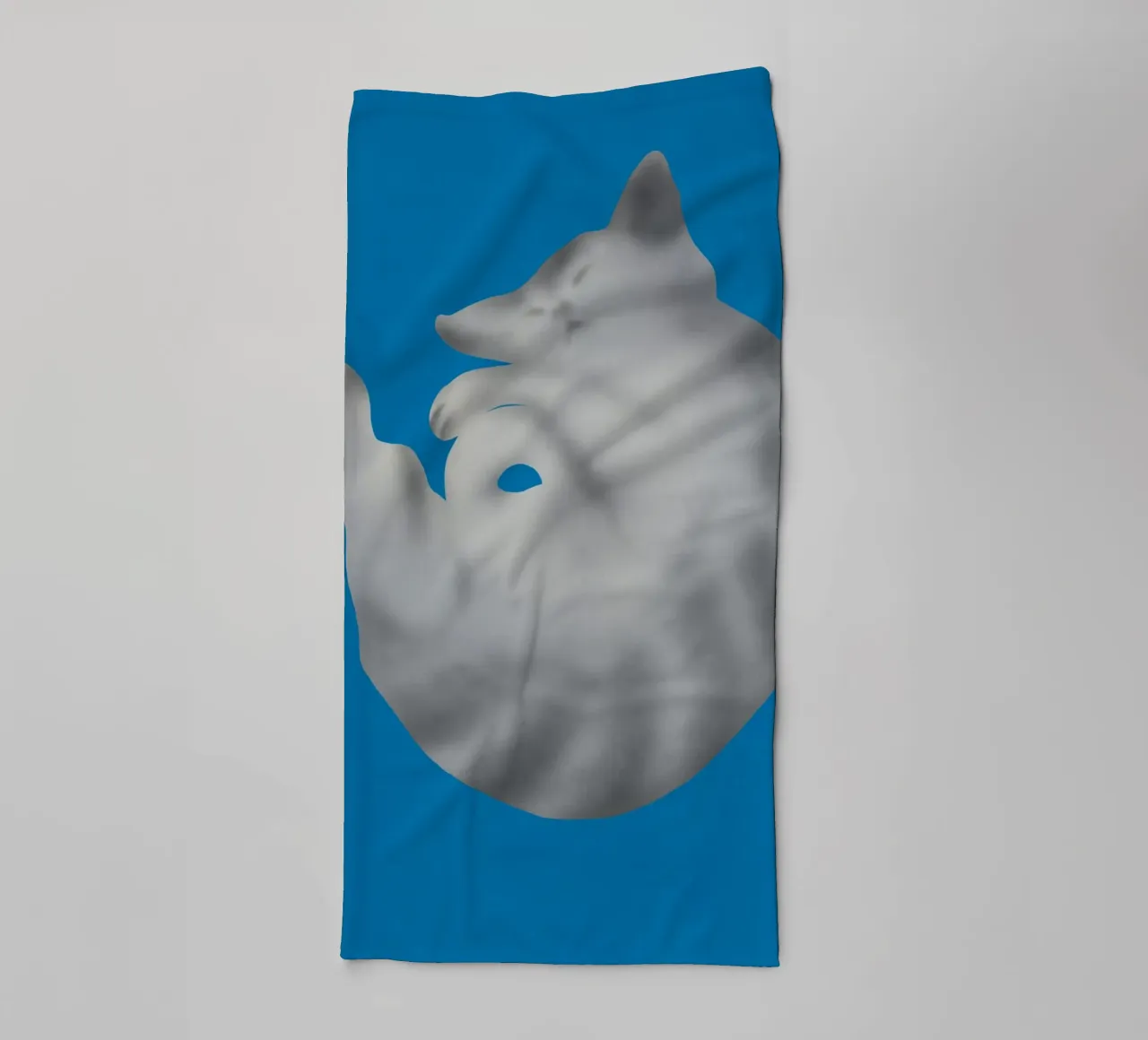 Ritratto di gatto in argento asciugamano da bagno da Little Dean