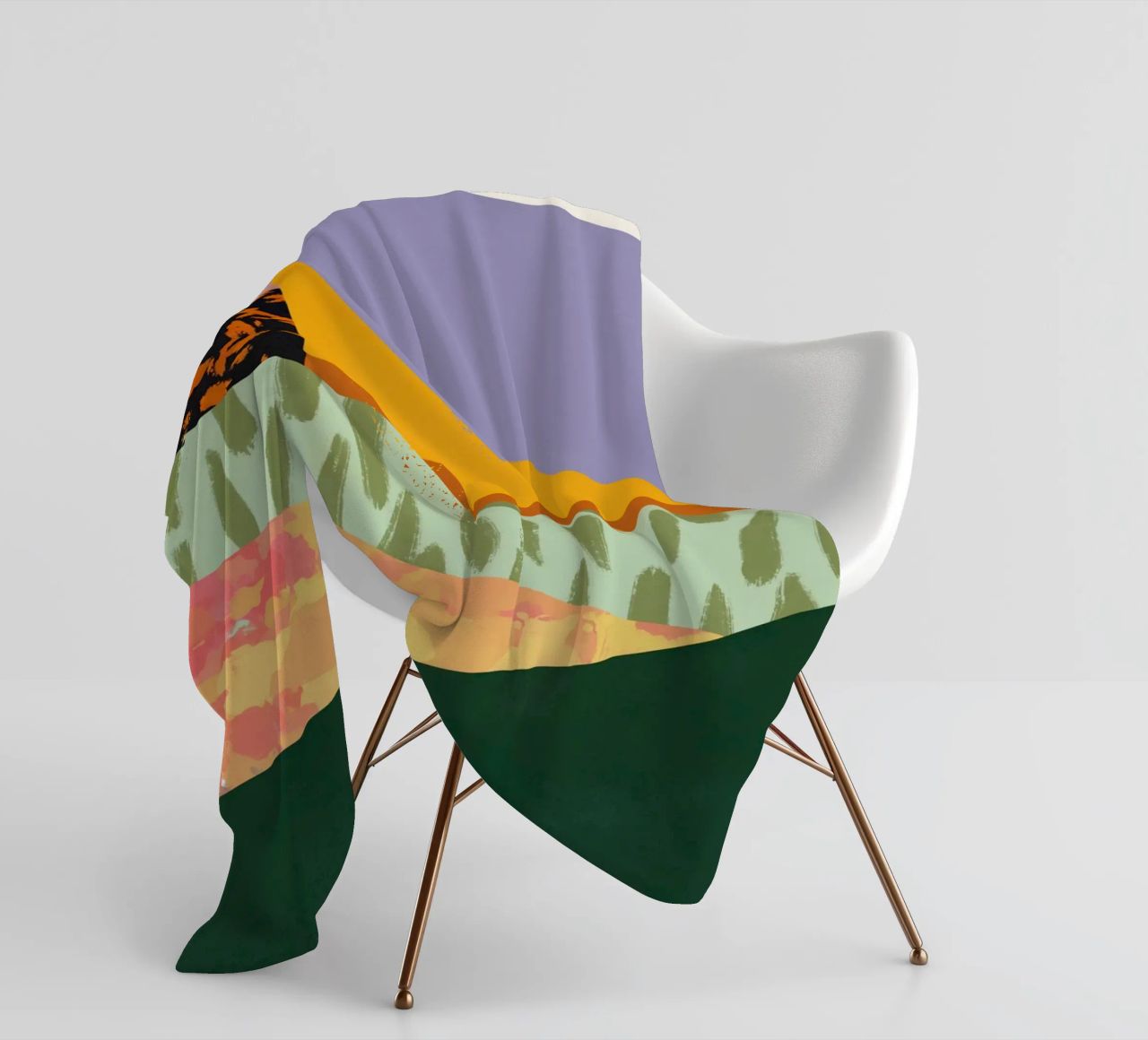 Collage minimalismo astratto coperta in pile da Little Dean