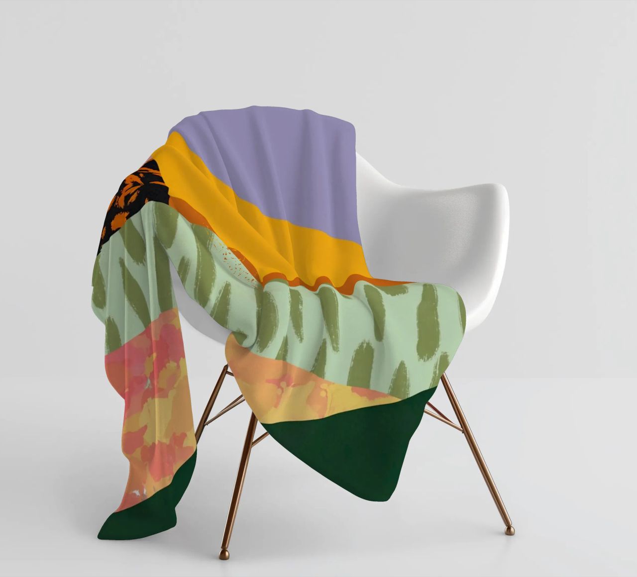 Collage minimalismo astratto coperta in pile da Little Dean