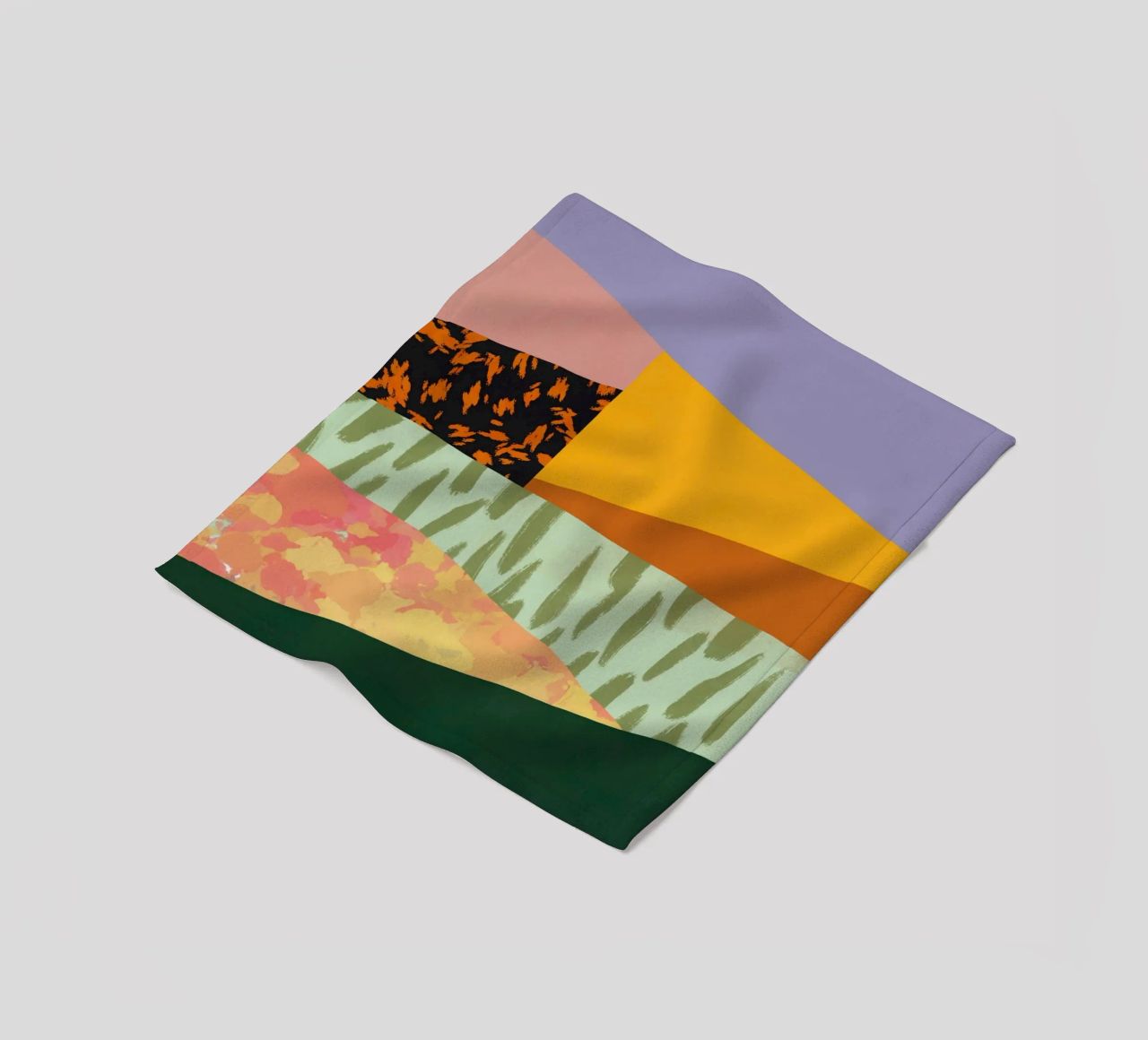 Collage minimalismo astratto coperta in pile da Little Dean