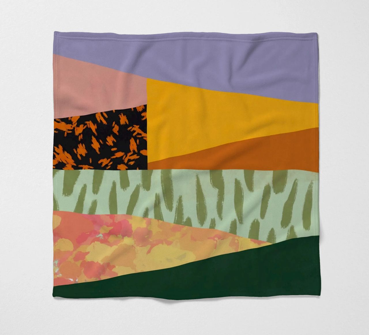 Collage minimalismo astratto coperta in pile da Little Dean