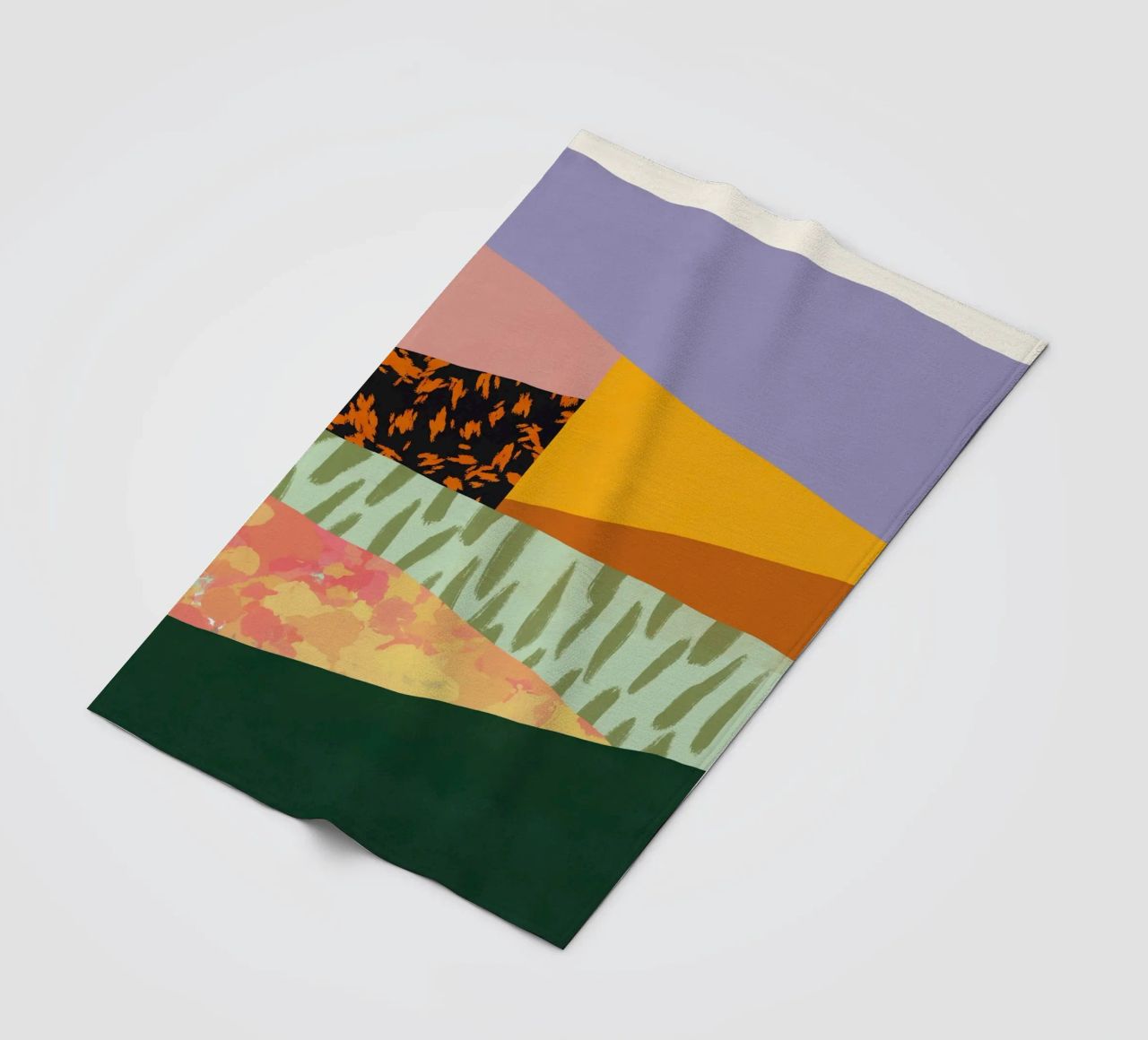 Collage minimalismo astratto coperta in pile da Little Dean