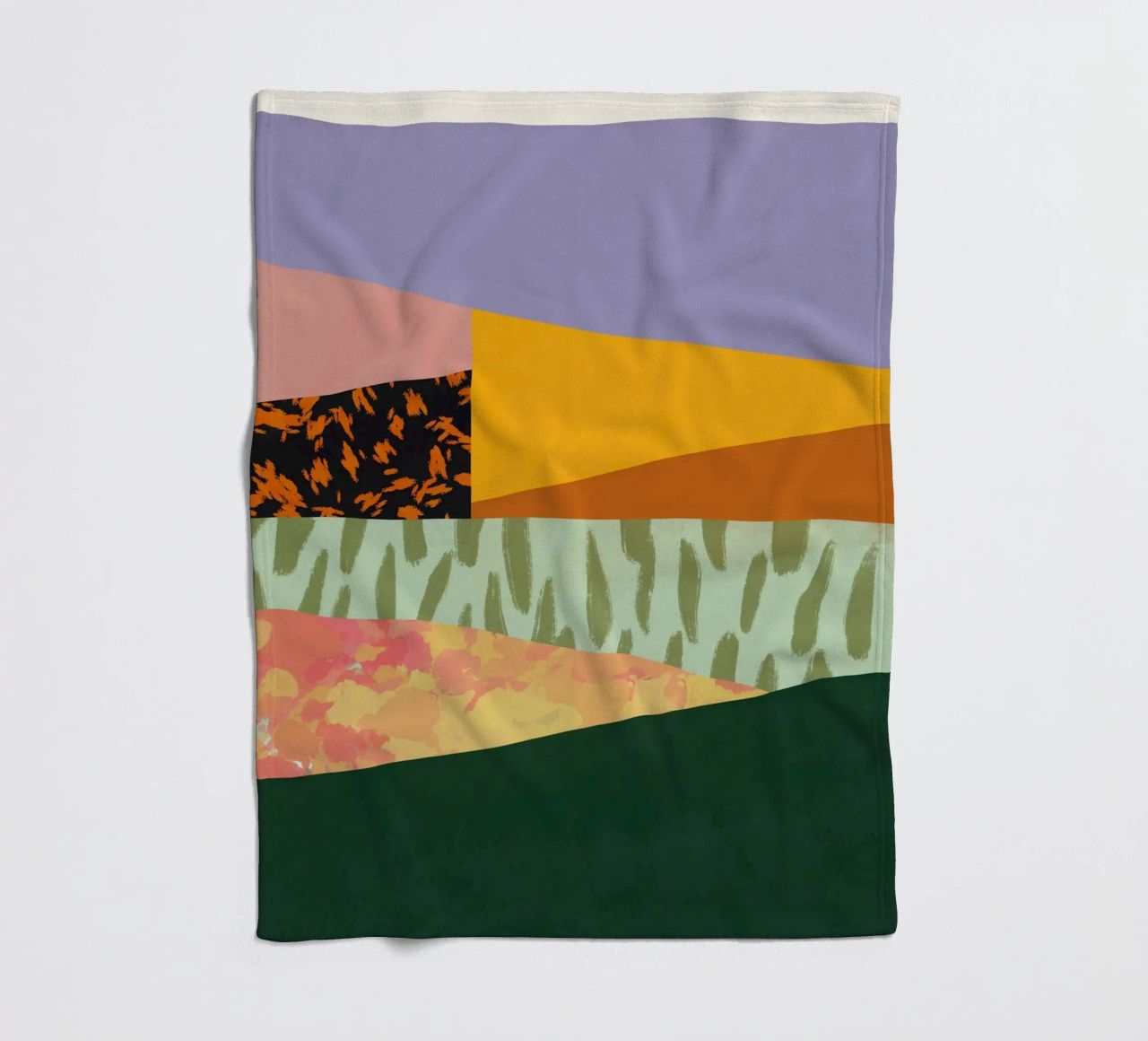 Collage minimalismo astratto coperta in pile da Little Dean