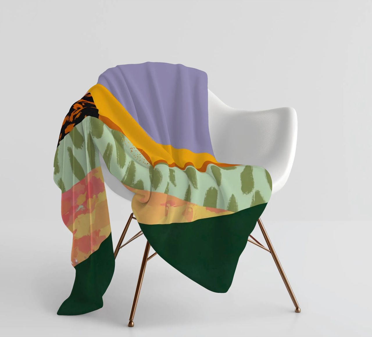 Collage minimalismo astratto coperta in pile da Little Dean