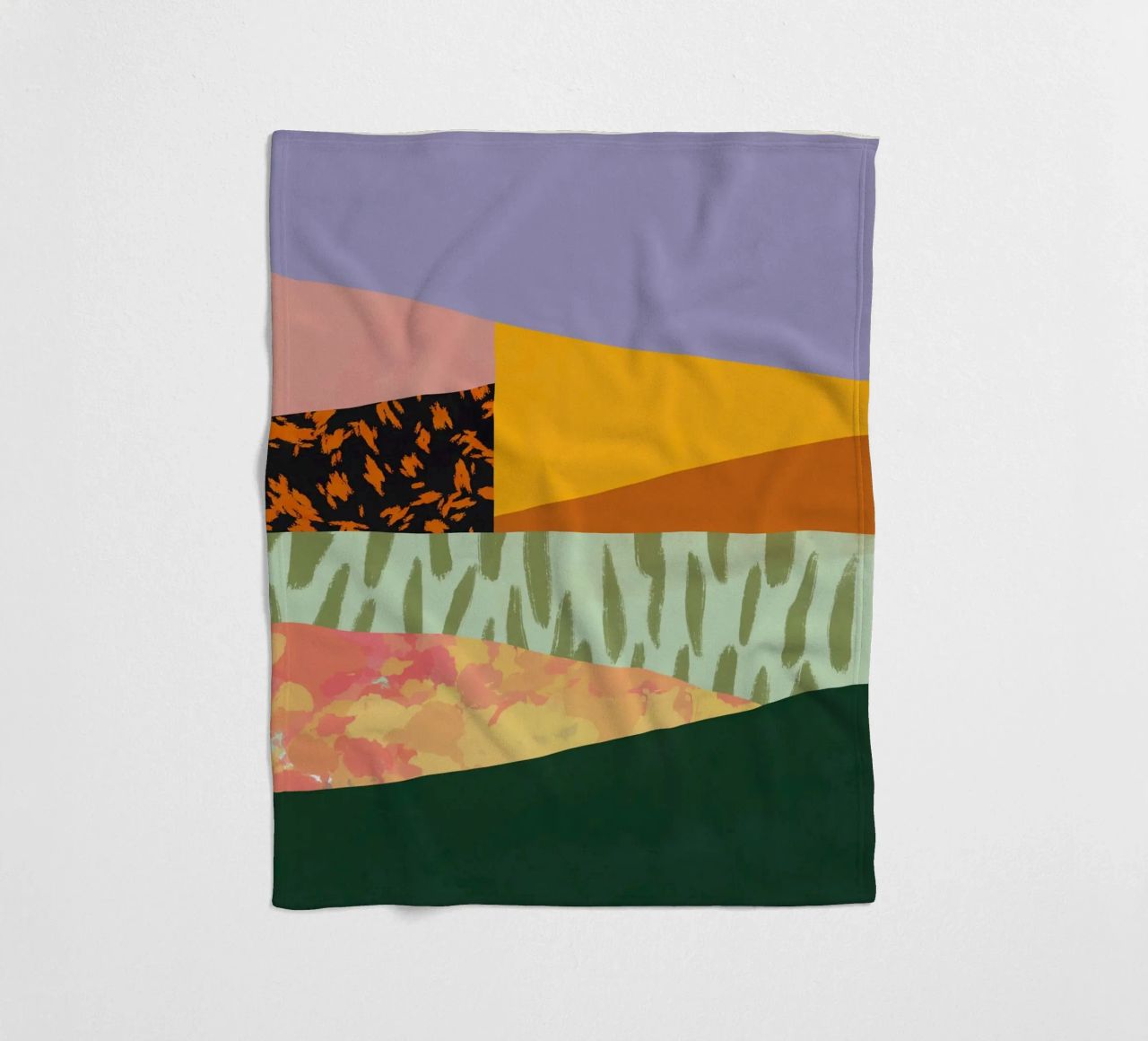 Collage minimalismo astratto coperta in pile da Little Dean