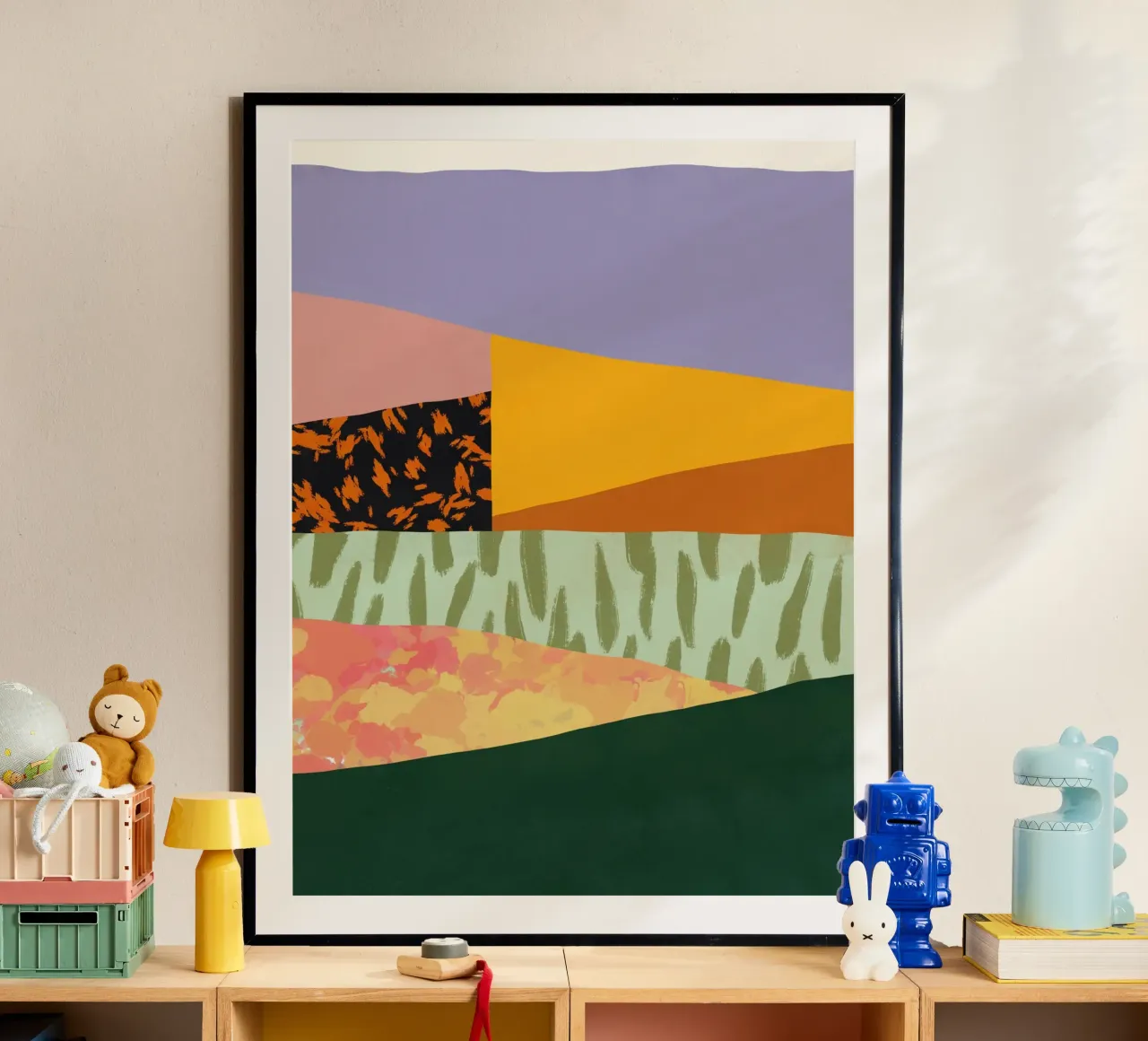 Collage abstract minimalisme poster van Little Dean
