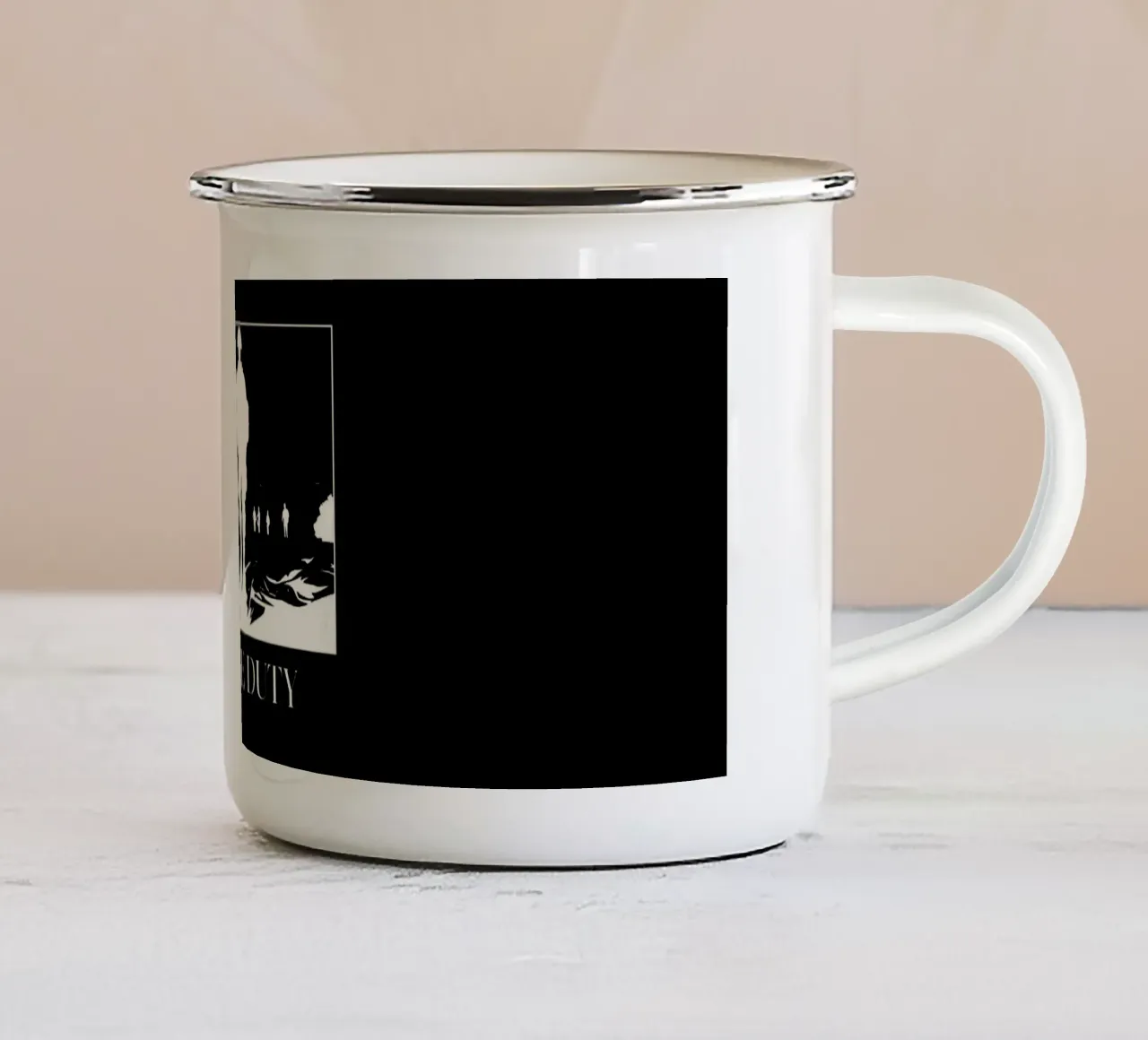 Obbligo di Stato tazza in smalto da Olivia Creator