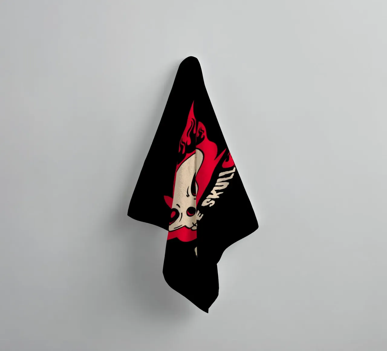 Crâne de flamme serviette de bain de Olivia Creator