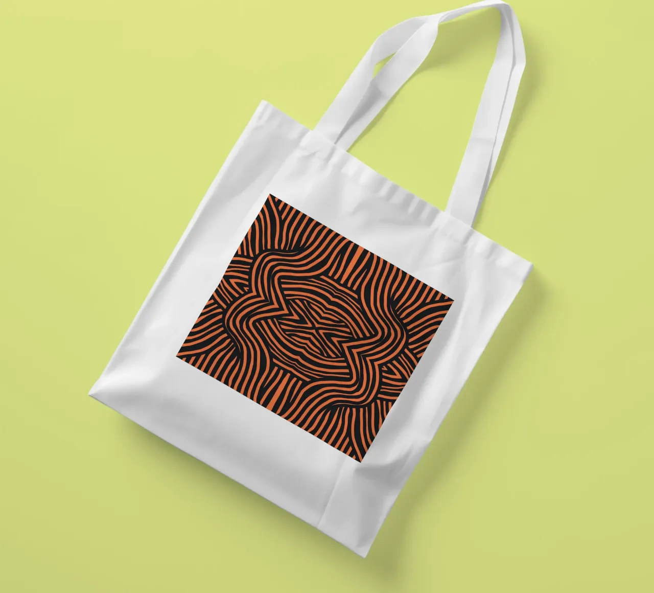 Striscia nera e arancione borsa in juta da Little Dean