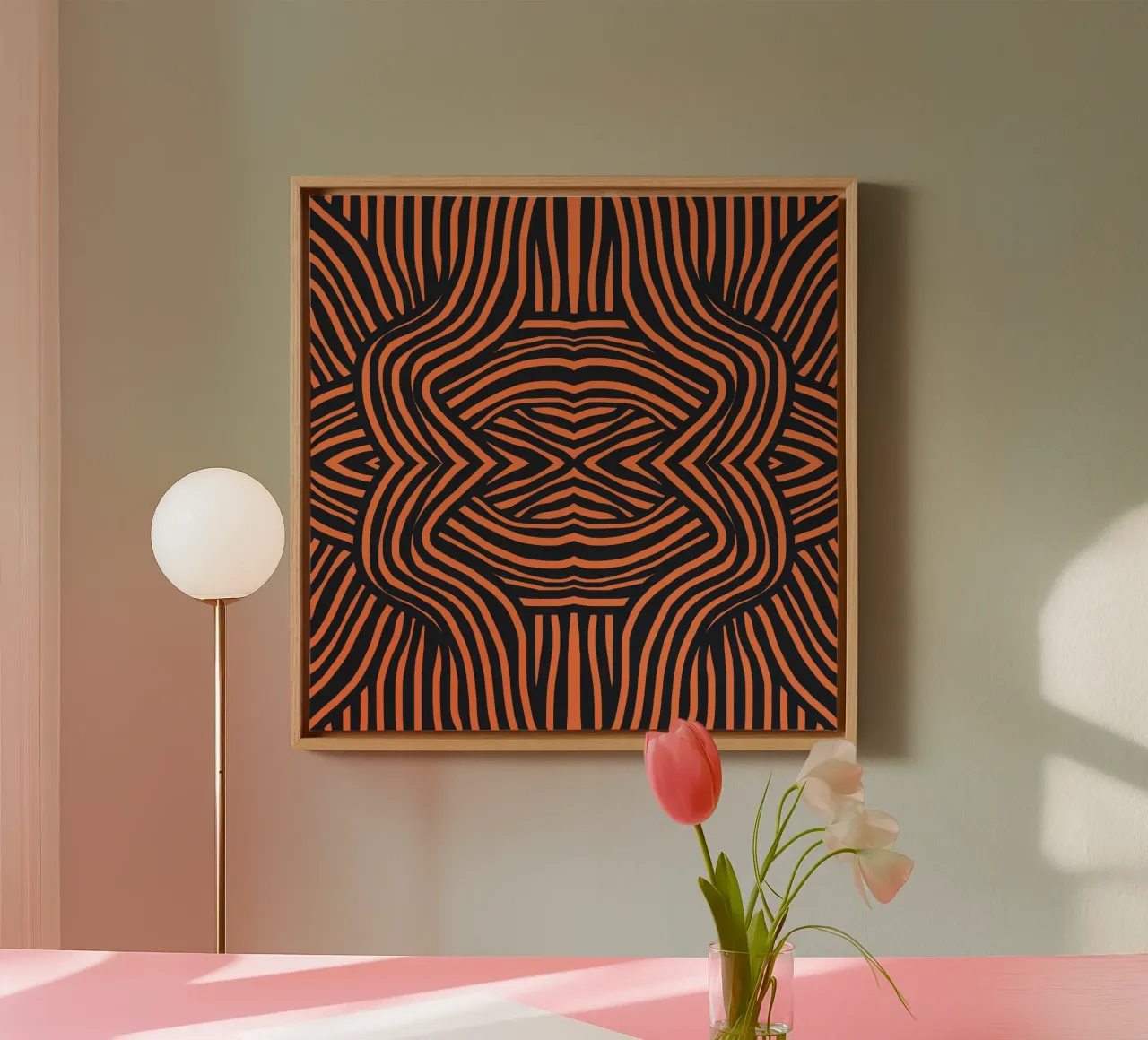 Striscia nera e arancione tela da Little Dean