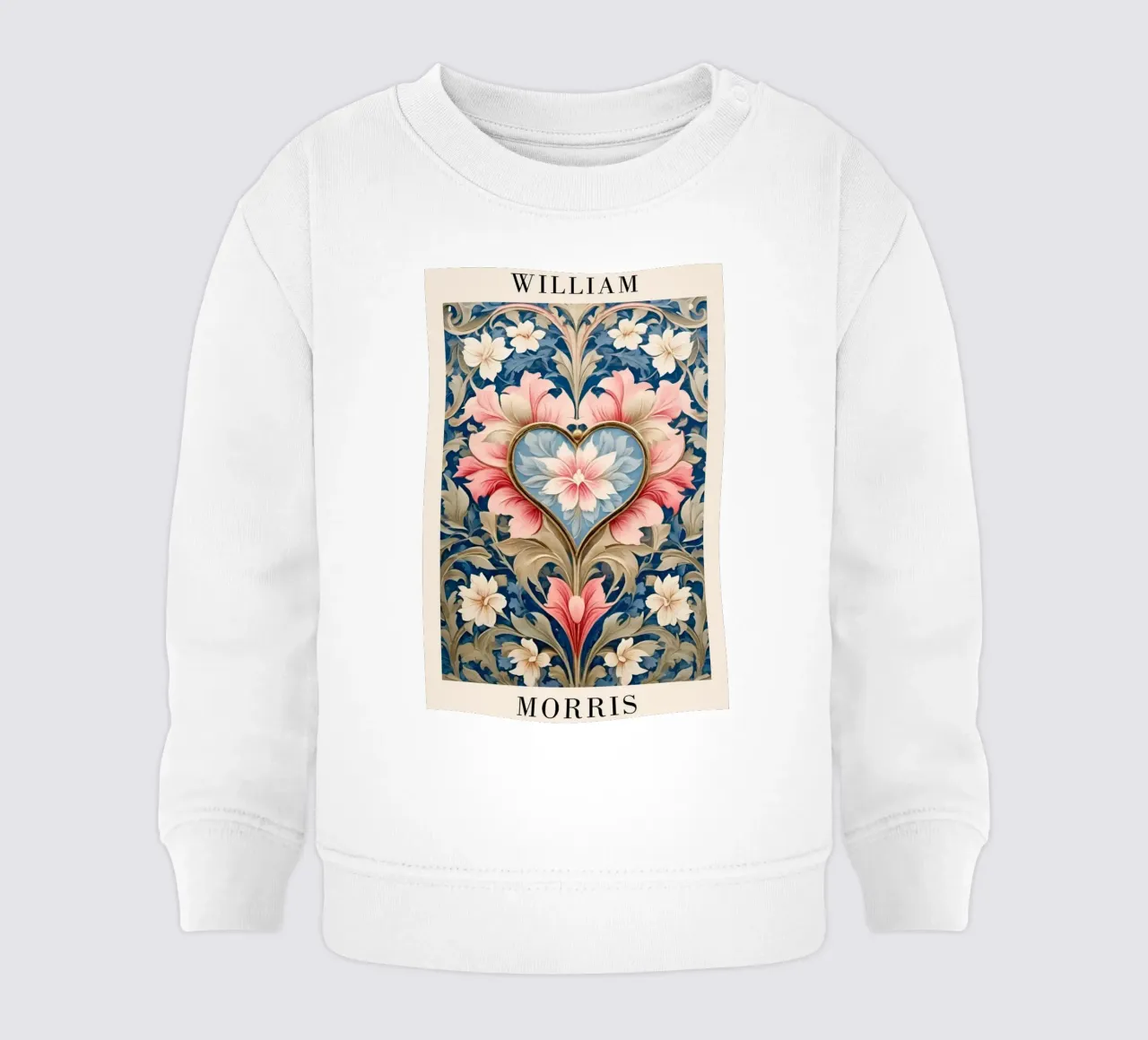 fiore rosa design amore william morris felpa neonato da komo store