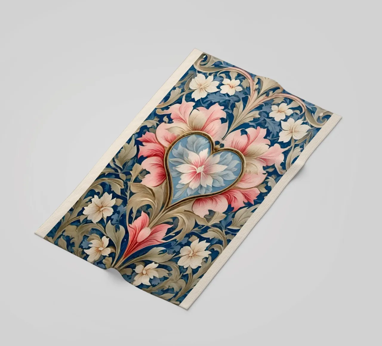 fiore rosa design amore william morris telo mare da komo store