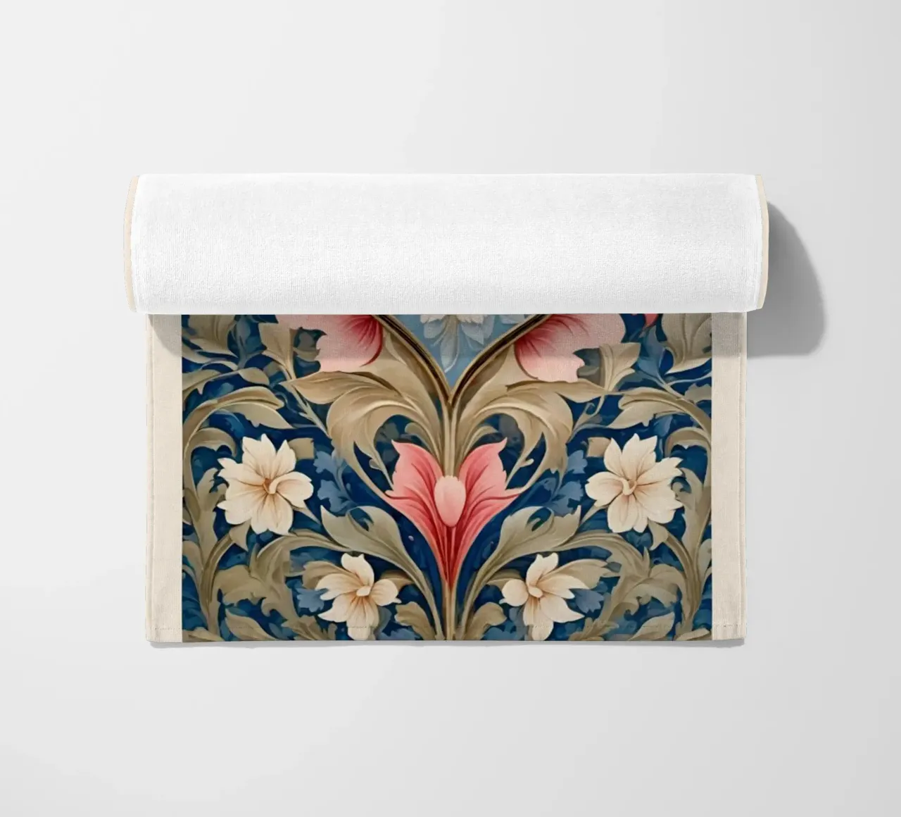 fiore rosa design amore william morris telo mare da komo store