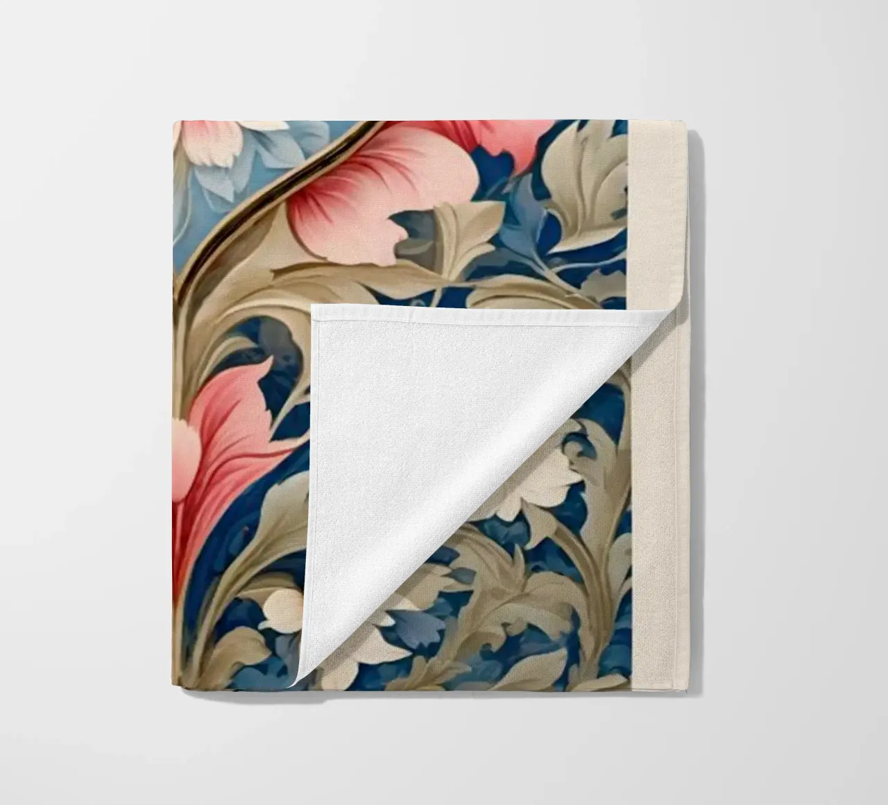 fiore rosa design amore william morris telo mare da komo store