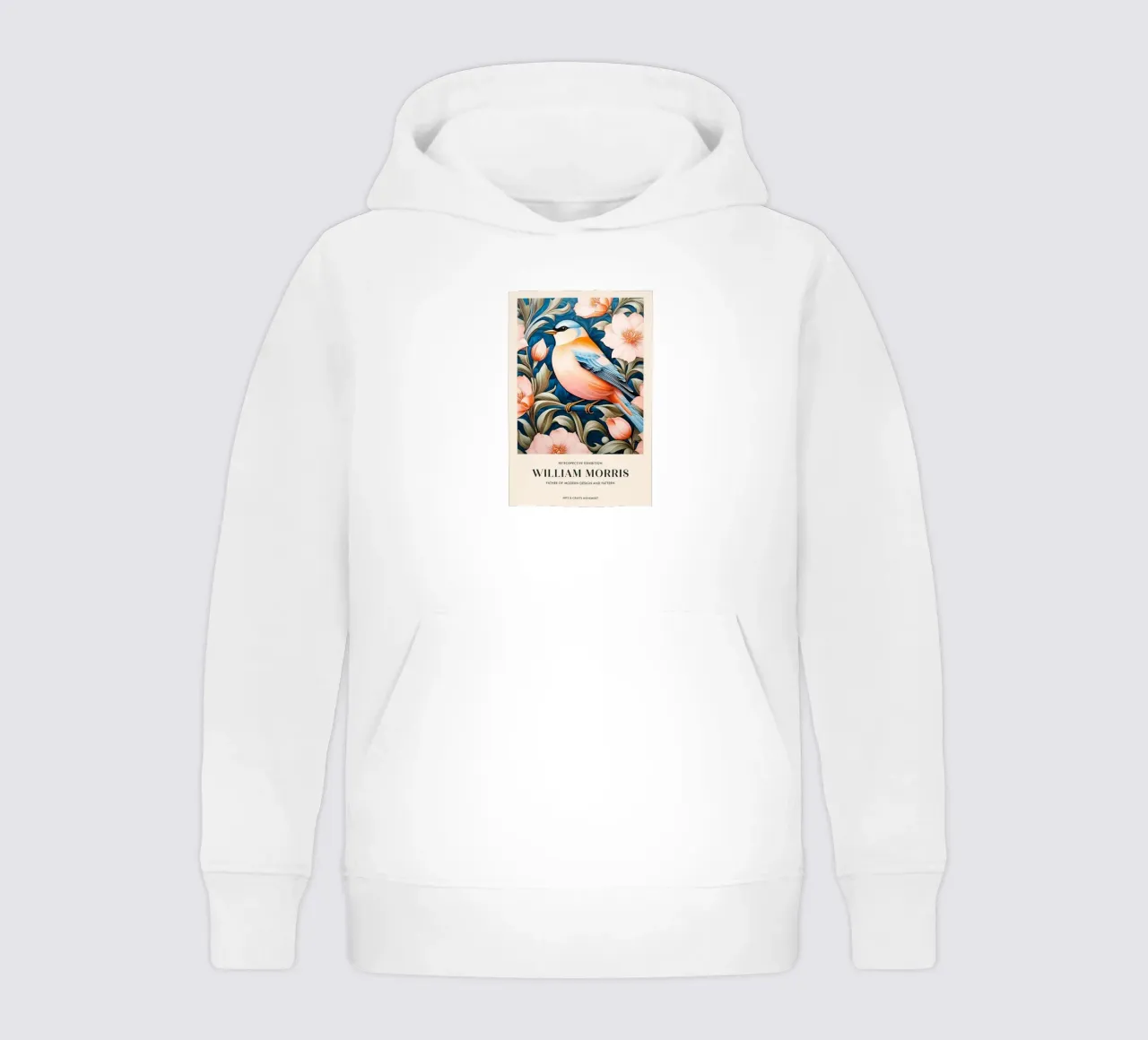 uccellino in un bel fiore william morris felpa bambino con cappuccio da komo store
