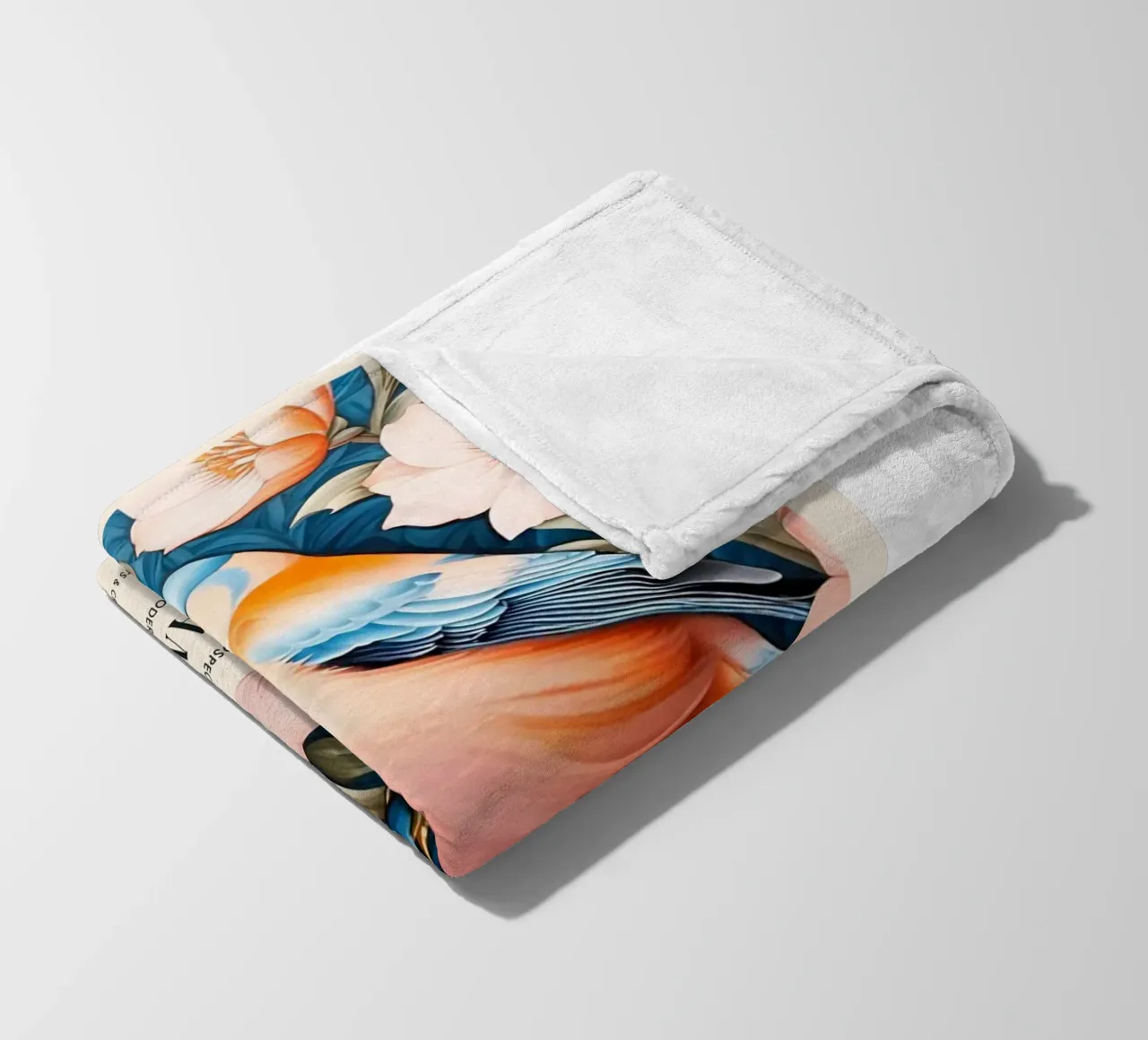 uccellino in un bel fiore william morris coperta in pile da komo store