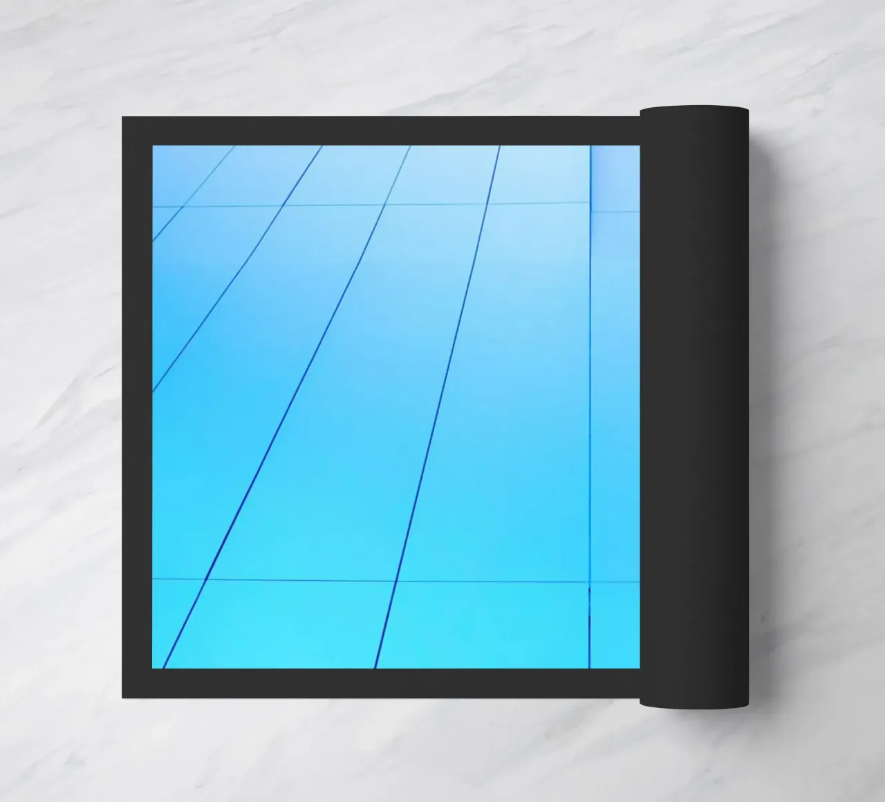 geometrische Architektur Fußmatte von Bleu