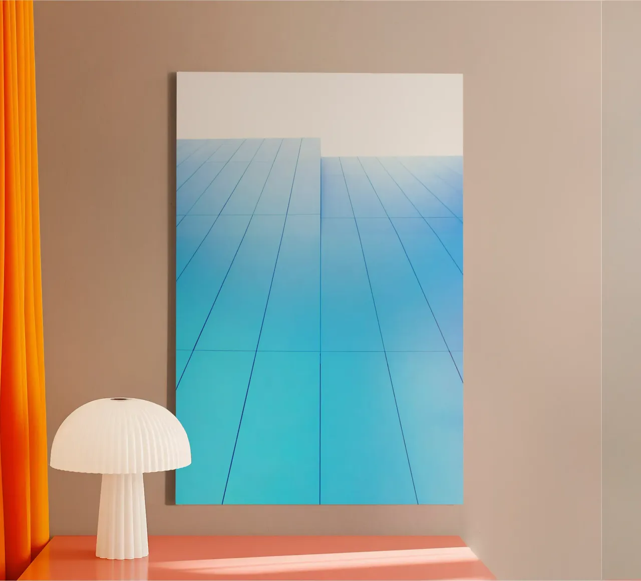 geometric architecture canvas by Bleu