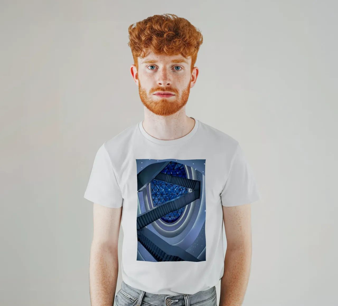 scala a chiocciola t-shirt da Bleu