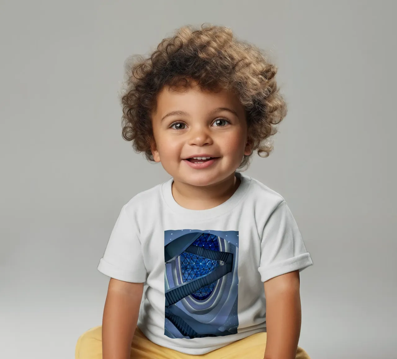 scala a chiocciola maglietta neonato da Bleu