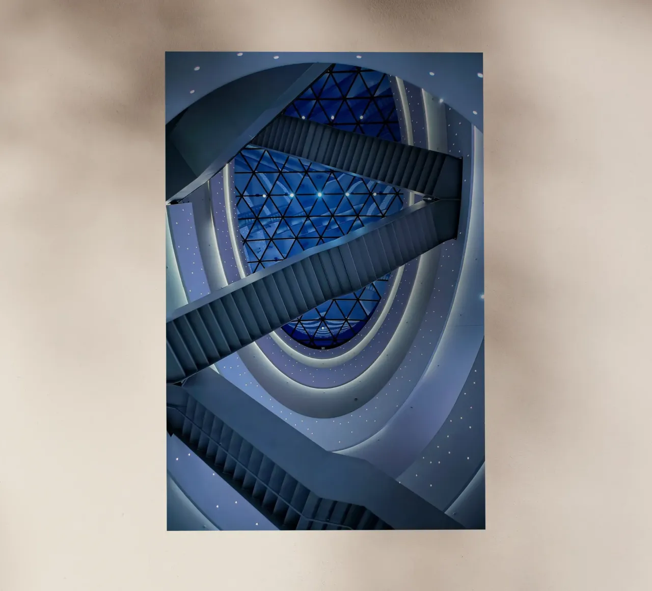 scala a chiocciola pellicola backlit da Bleu