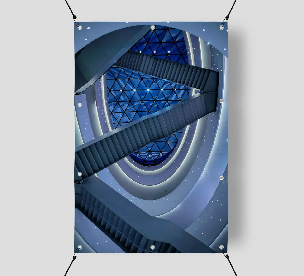 scala a chiocciola telo in pvc da Bleu